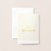 Personalisierter DIY Muttertag mit Originalgedicht Folienkarte (Rückseite mit Umschlag)