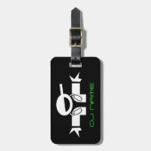 Personalisierter DJ-Name Gepäckanhänger für Musikd (Vorderseite vertikal)