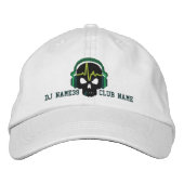 Personalisierter DJ Skull Your Name Club Stickerei Bestickte Baseballkappe (Vorderseite)