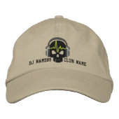 Personalisierter DJ Skull Your Name Club Stickerei Bestickte Kappe (Vorderseite)
