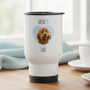 Personalisierter Dog Dad Reise   Benutzerfoto Reisebecher