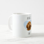 Personalisierter Dog Dad Valentinstag | Individuel Kaffeetasse (Vorderseite Links)