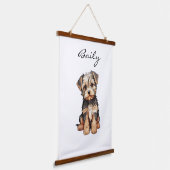 PERSONALISIERTER DOG PORTRAIT BANNER-MORKIE ART DR WANDTEPPICH MIT HOLZRAHMEN (Gewinkelt)