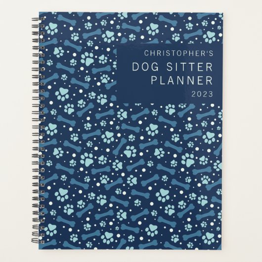 Personalisierter Dog Sitter Planer (Vorderseite)