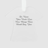 Personalisierter Doktor Christmas Holiday Ornament (Rückseite)