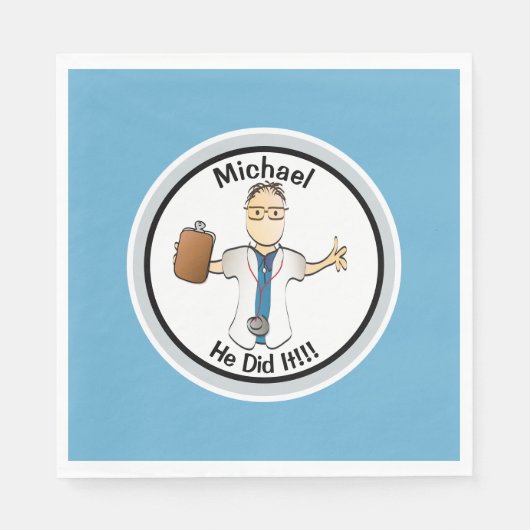 Personalisierter Doktor Krankenpfleger Abschluss f Serviette (Vorderseite)