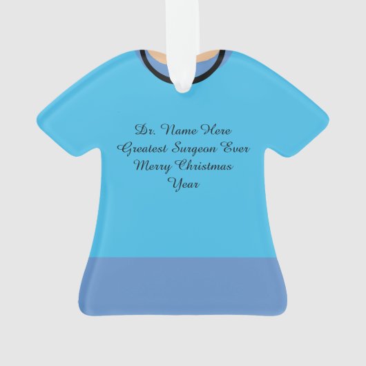 Personalisierter Doktor Surgeon Christmas Ornament (Rückseite)
