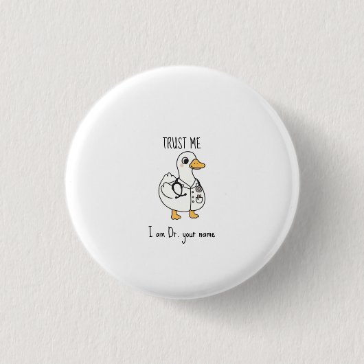 Personalisierter Doktorente Button (Vorderseite)