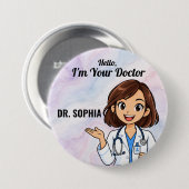 Personalisierter Doktortitel-Button Button (Vorne & Hinten)