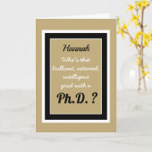 Personalisierter Doktortitel Glückwunschkarte Karte (Gelbe Blume)