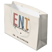 Personalisierter DOM-Facharzt Große Geschenktüte (Rückseite Schrägansicht)