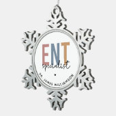 Personalisierter DOM-Facharzt Schneeflocken Zinn-Ornament (Rechts)