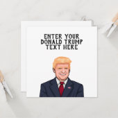 PERSONALISIERTER DONALD TRUMP KARTE (Vorderseite/Rückseite Beispiel)