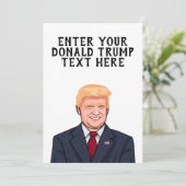 PERSONALISIERTER DONALD TRUMP KARTE (Stehend Vorderseite)
