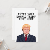 PERSONALISIERTER DONALD TRUMP KARTE (Vorderseite/Rückseite Beispiel)
