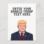 PERSONALISIERTER DONALD TRUMP POSTKARTE (Vorderseite)