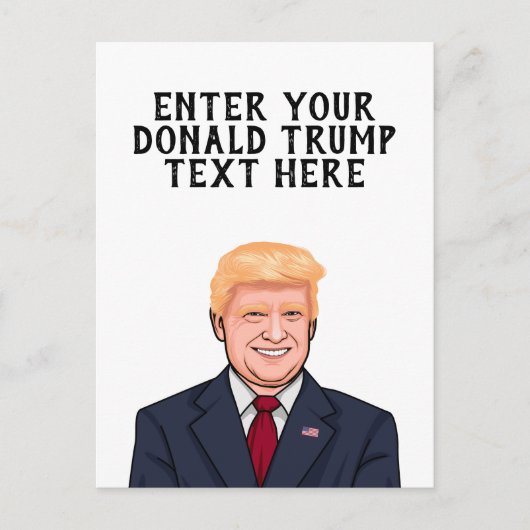 PERSONALISIERTER DONALD TRUMP POSTKARTE (Vorderseite)