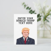PERSONALISIERTER DONALD TRUMP POSTKARTE (Stehend Vorderseite)