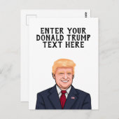 PERSONALISIERTER DONALD TRUMP POSTKARTE (Vorne/Hinten)