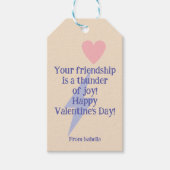 Personalisierter Donner Blitz und Herz Geschenkanhänger (Vorderseite)