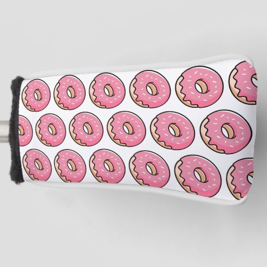 Personalisierter Donut Pattern Golf Putter Cover Golf Headcover (Vorderseite)