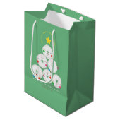 Personalisierter Donuts-Weihnachtsbaum Mittlere Geschenktüte (Vorderseite Schrägansicht)