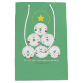 Personalisierter Donuts-Weihnachtsbaum Mittlere Geschenktüte (Vorderseite)