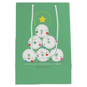 Personalisierter Donuts-Weihnachtsbaum Mittlere Geschenktüte (Rückseite)