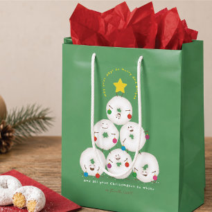 Personalisierter Donuts-Weihnachtsbaum Mittlere Geschenktüte