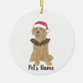 Personalisierter Doodle (Goldener Roter Aprikose)  Keramik Ornament