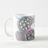 Personalisierter Doodle- und Aquarellkunstdesigner Kaffeetasse (Links)