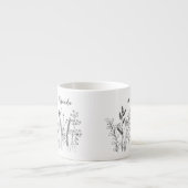 Personalisierter Doodle Wildpflanzen Espresso-Bech Espressotasse (Vorderseite)
