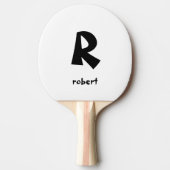 Personalisierter doppelseitiger Anfangsname des Mo Tischtennis Schläger (Vorderseite)