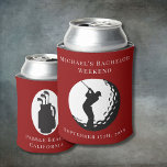 Personalisierter Dosenkühler | Bachelor Golf Weeke<br><div class="desc">Personalisierter Dosenkühler | Bachelor Golf Weekend Personalisiert Can Coolers sind die perfekte Erinnerung an Ihren besonderen Tag. Herzlich willkommen zu einer lustigen und unvergesslichen Junggesellen-Party! Fügen Sie diesem Design Ihre benutzerdefinierte Formulierung hinzu, indem Sie die "Diese Vorlage bearbeiten"-Felder auf der rechten Seite des Elements verwenden, oder klicken Sie auf die...</div>