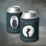 Personalisierter Dosenkühler | Bachelor Golf Weeke<br><div class="desc">Personalisierter Dosenkühler | Bachelor Golf Weekend Personalisiert Can Coolers sind die perfekte Erinnerung an Ihren besonderen Tag. Herzlich willkommen zu einer lustigen und unvergesslichen Junggesellen-Party! Fügen Sie diesem Design Ihre benutzerdefinierte Formulierung hinzu, indem Sie die "Diese Vorlage bearbeiten"-Felder auf der rechten Seite des Elements verwenden, oder klicken Sie auf die...</div>