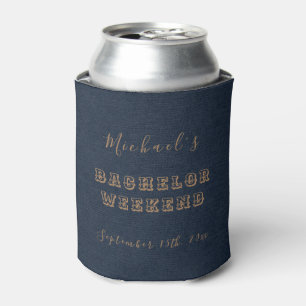 Personalisierter Dosenkühler   Navy Blue Bachelor 