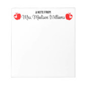 Personalisierter Dozent Grad Job - Zurück zur Schu Notizblock (Vorderseite)