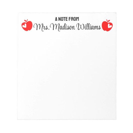 Personalisierter Dozent Grad Job - Zurück zur Schu Notizblock (Vorderseite)