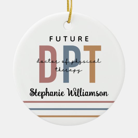 Personalisierter DPT Arzt für Physikalische Therap Keramik Ornament (Vorne)