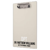 Personalisierter DPT Arzt für Physikalische Therap Klemmbrett (Links)