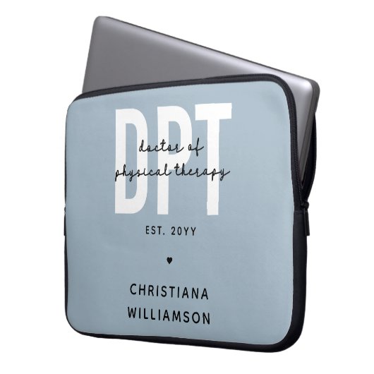 Personalisierter DPT Arzt für Physikalische Therap Laptopschutzhülle (Vorderseite Links)