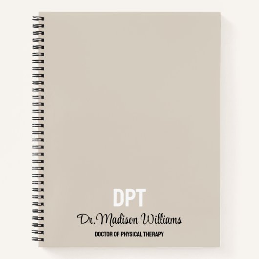 Personalisierter DPT Arzt für Physikalische Therap Notizblock (Vorderseite)