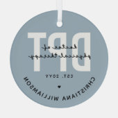Personalisierter DPT Arzt für Physikalische Therap Ornament Aus Glas (Rückseite)
