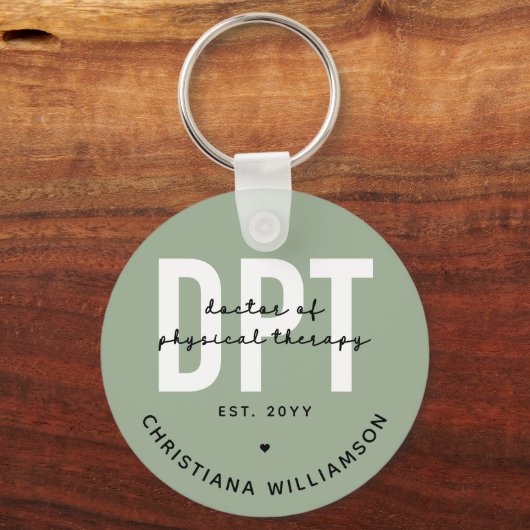 Personalisierter DPT Arzt für Physikalische Therap Schlüsselanhänger (Rückseite)
