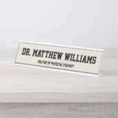 Personalisierter DPT Arzt für Physikalische Therap Schreibtischnamensplakette (Vorderseite )