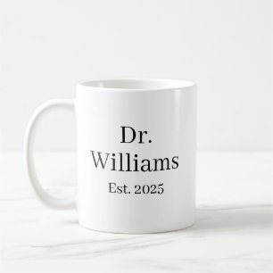 Personalisierter Dr Kaffee Tasse, Name Keramik Tas Kaffeetasse