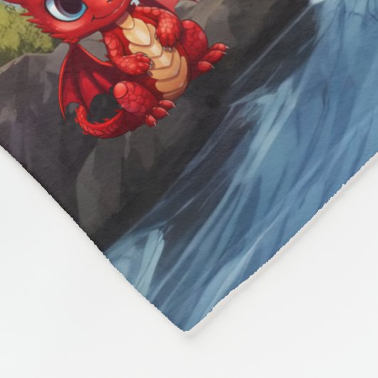 Personalisierter Drache Fleecedecke (Ecke)