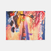 Personalisierter Drache Fleecedecke (Vorderseite (Horizontal))