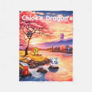 Personalisierter Drache Fleecedecke