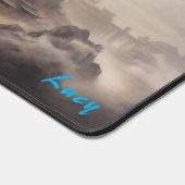 Personalisierter Drache über chinesischer Schreibt Schreibtischunterlage (Ecke)